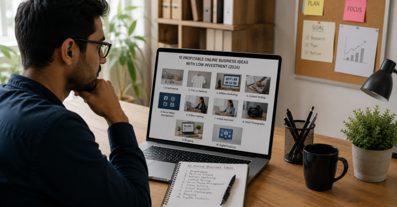 10 profitable online business ideas with low investment (2026)